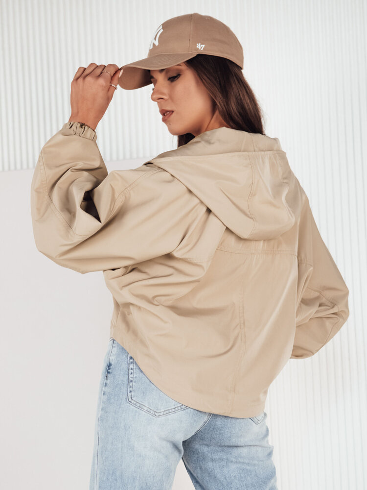 Kurtka damska oversize CATRAL ciemnobeżowa Dstreet