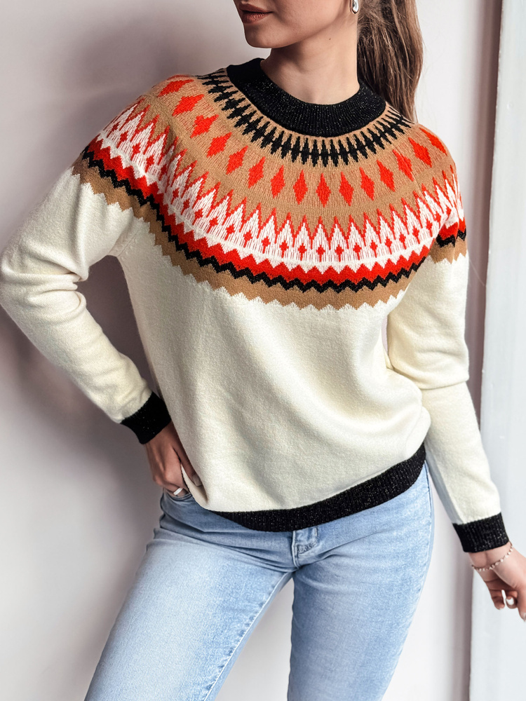 Sweter damski RUBY GLOW beżowy Dstreet