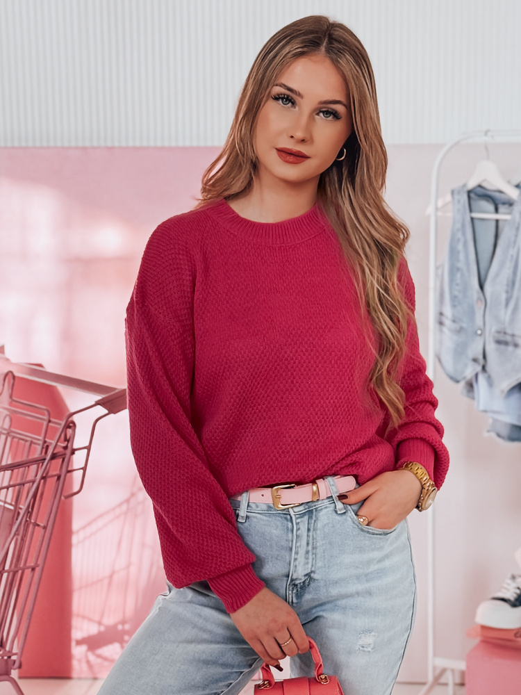 Sweter damski EMERALD fuksja Dstreet