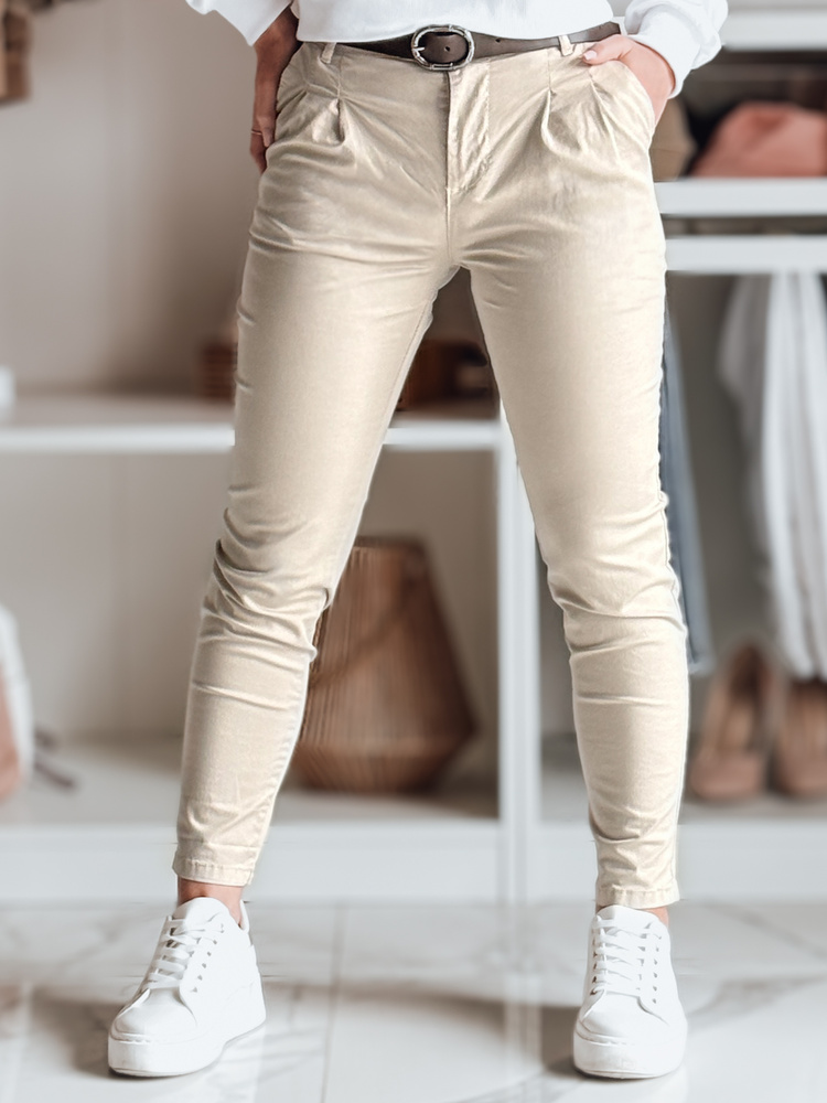 Pantaloni chino pentru femei MODELA cappuccino