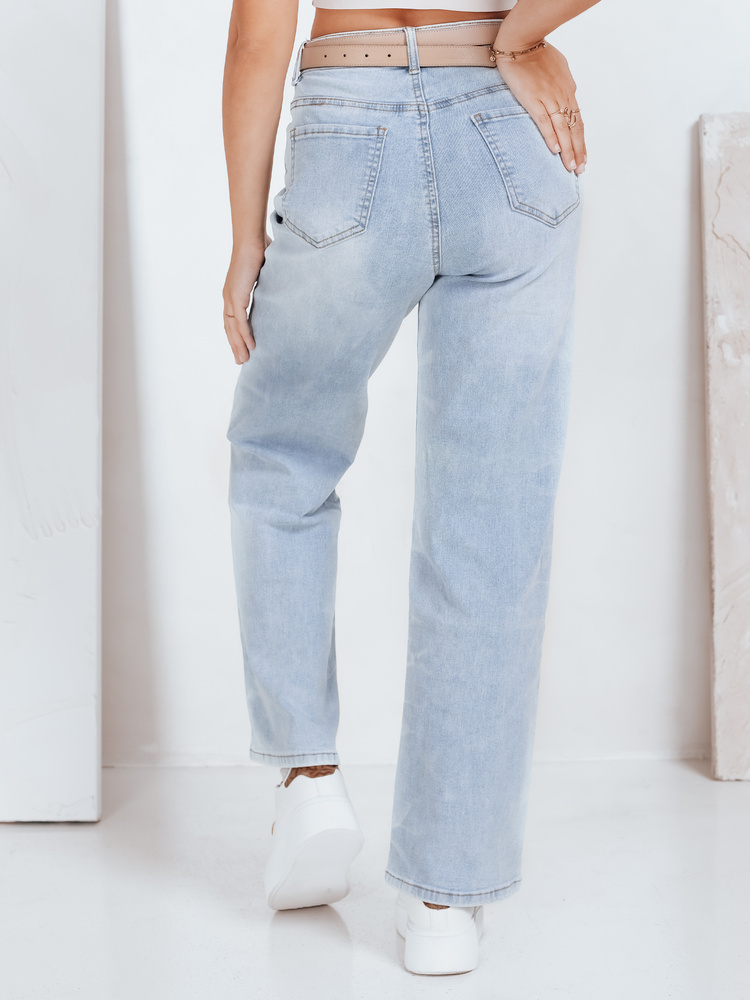 Blugi drepți cu talie înaltă pentru femei