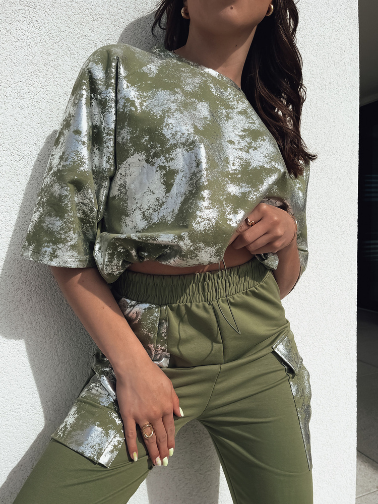 Komplet damski BIRWEKI khaki Dstreet