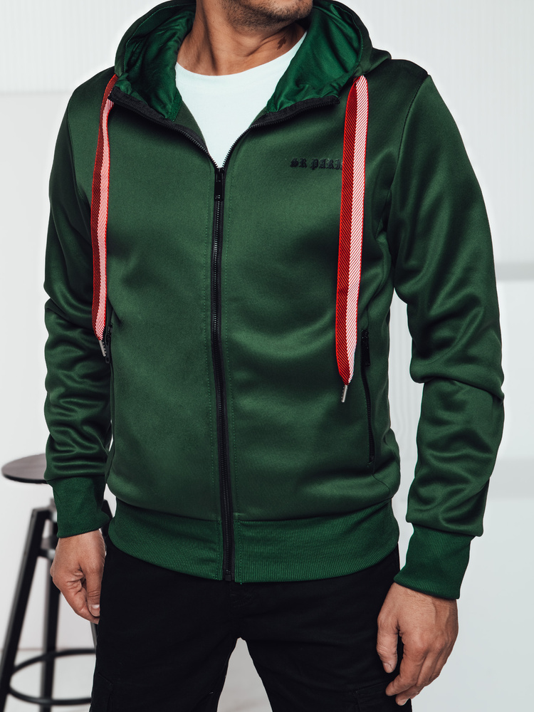 Bluza męska z kapturem zielona Dstreet