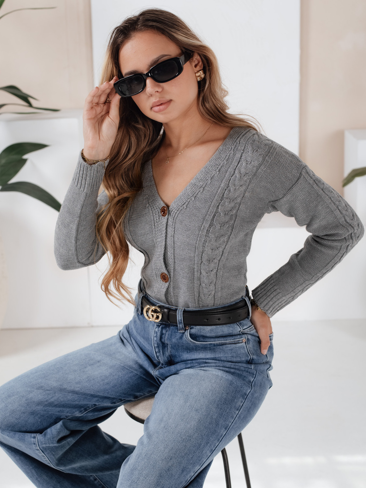 Sweter damski MELANIA jasnoszary Dstreet