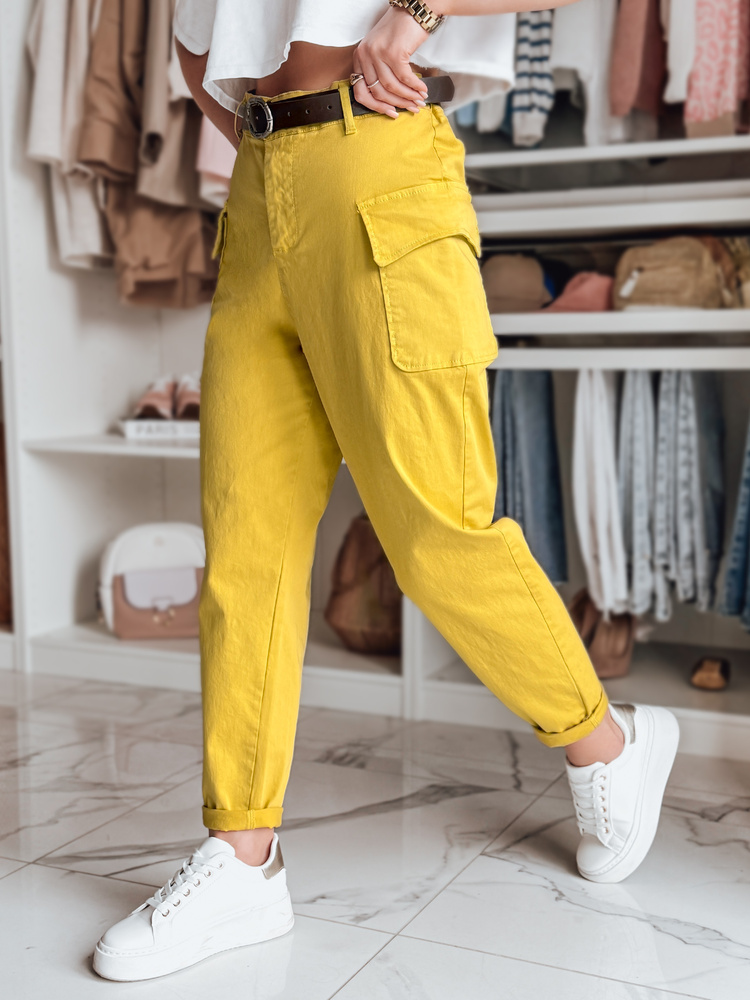 Spodnie damskie baggy GOTRENDI musztardowe Dstreet