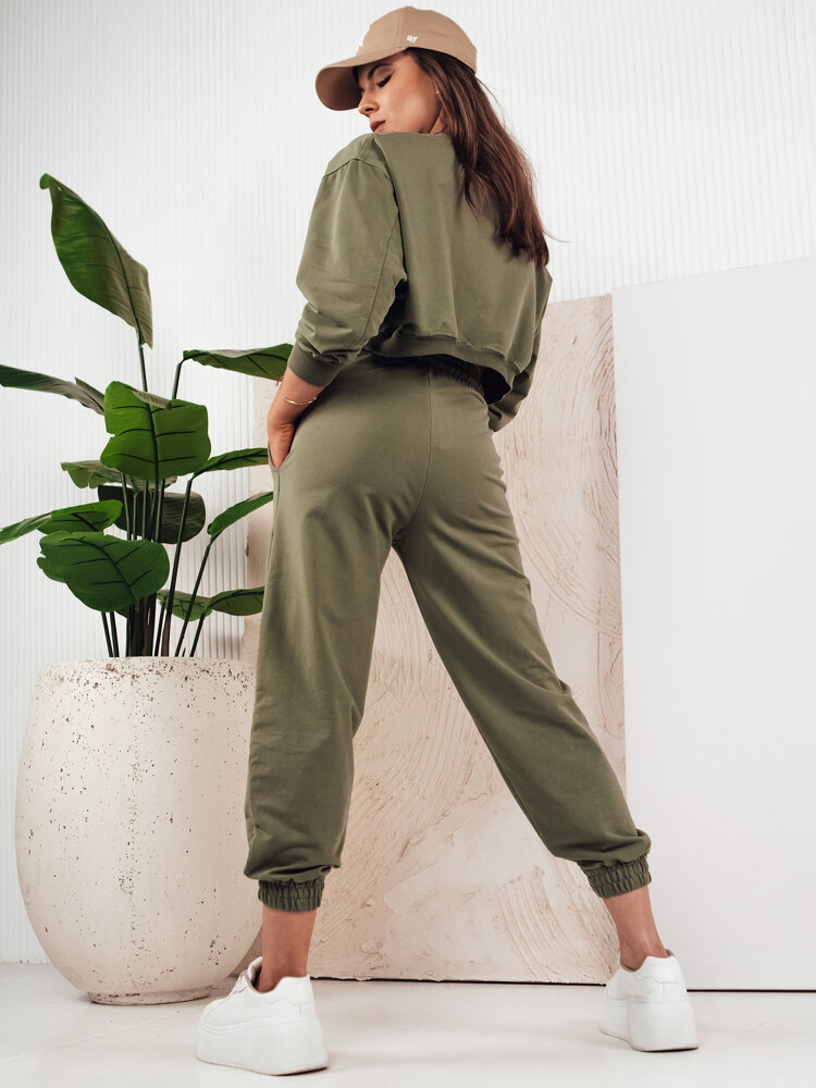 Komplet damski dresowy SOLIR khaki Dstreet