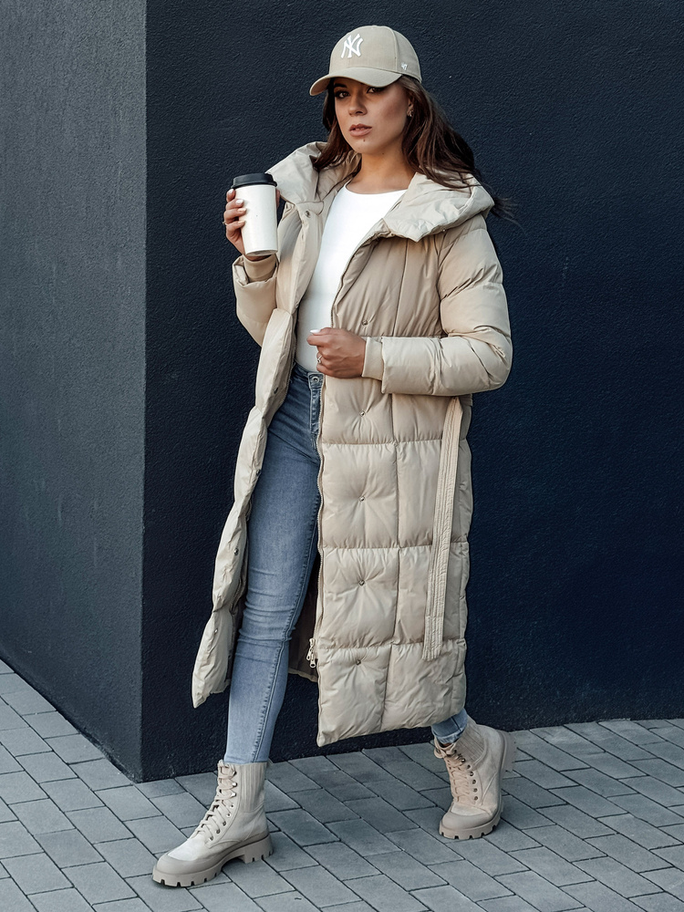 Palton matlasat pentru femei CLOUTIQUE, bej