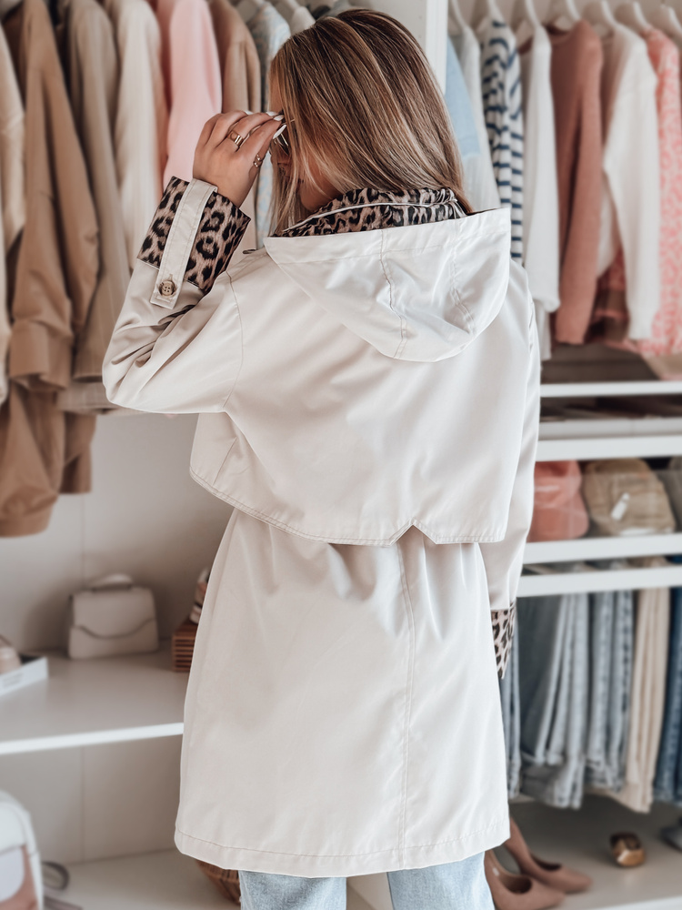 Parka de tranziție pentru femei cu imprimeu leopard