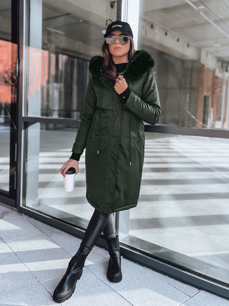 Kurtka zimowa damska parka LUSTER zielona Dstreet