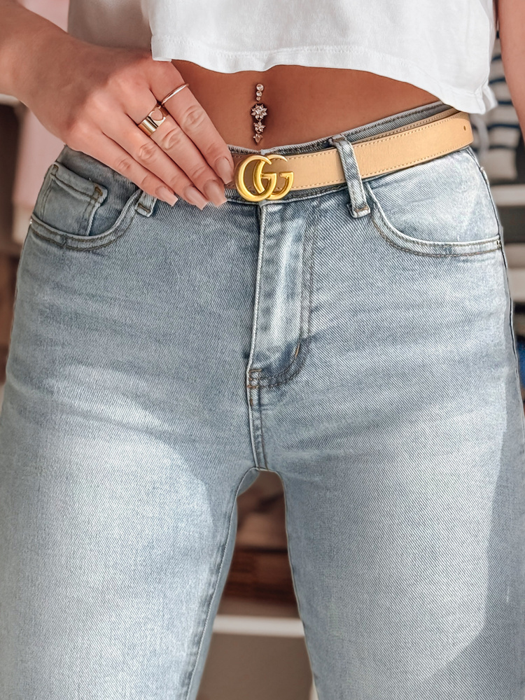 Spodnie damskie jeansowe skinny VISBAN niebieskie Dstreet