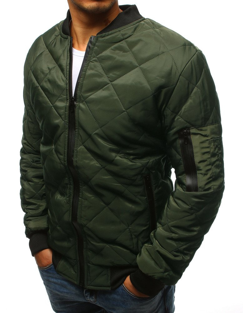DStreet Kurtka męska pikowana bomber jacket zielona