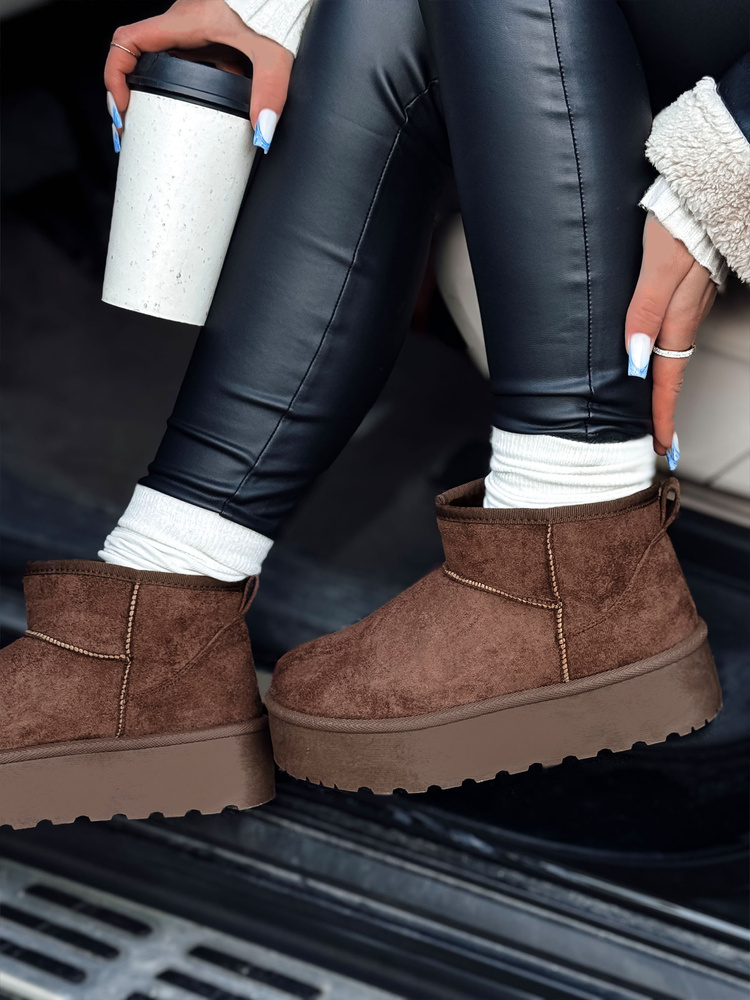 Ghete de zăpadă maro pentru femei ALPIKA