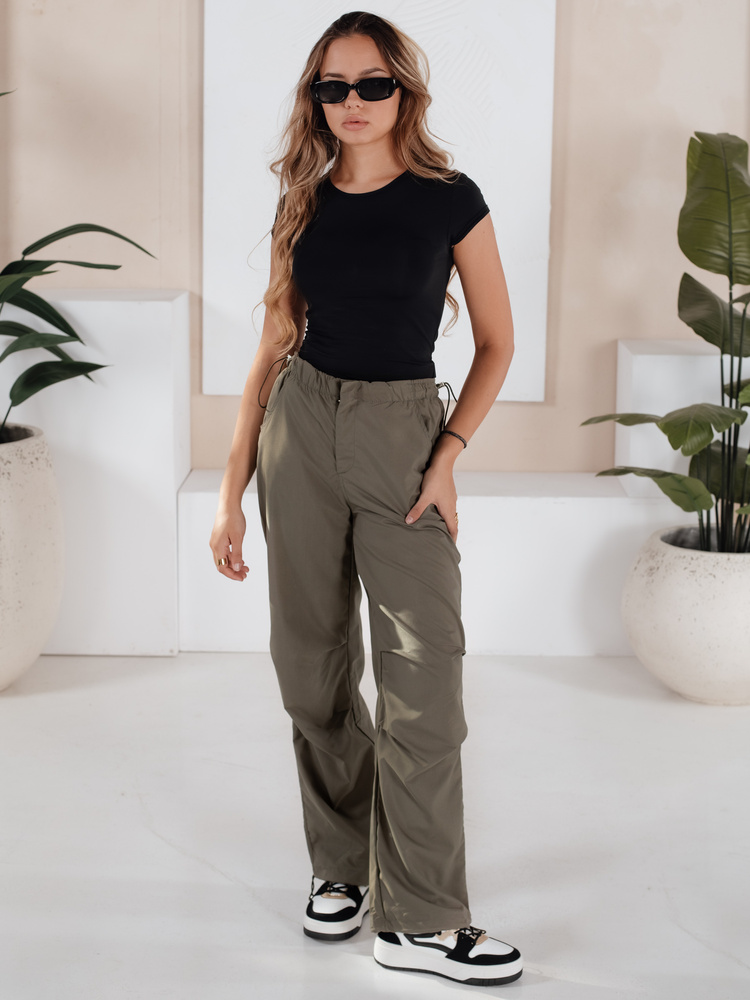 Spodnie damskie spadochronowe MORAT khaki Dstreet