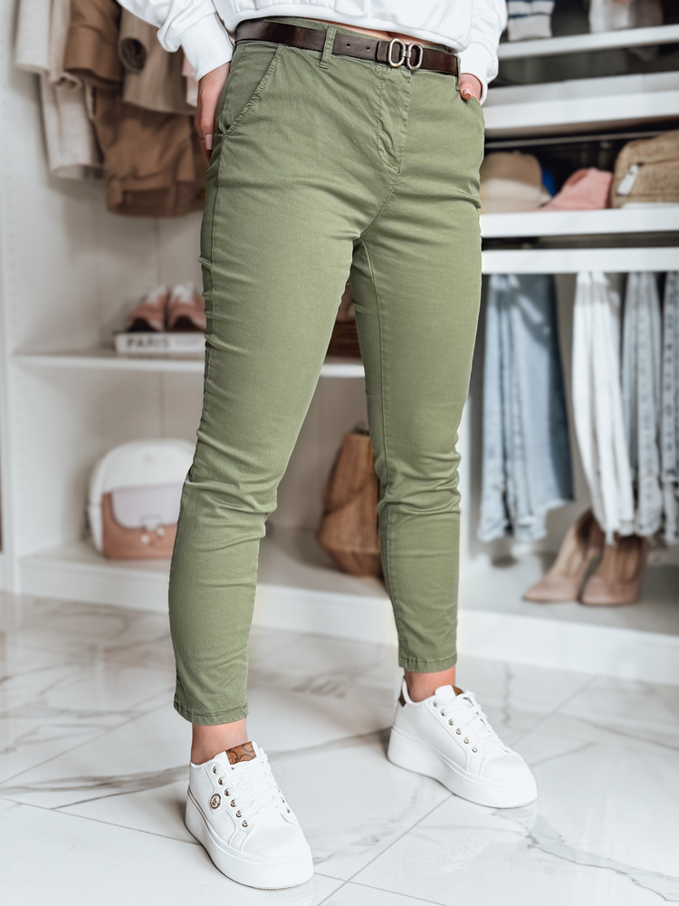 Pantaloni slim fit pentru femei LINESKA kaki