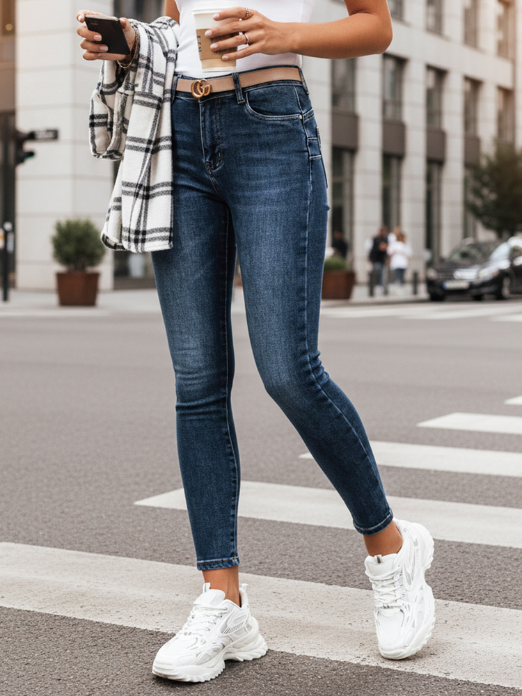 Dámske skinny rifle modré Dstreet