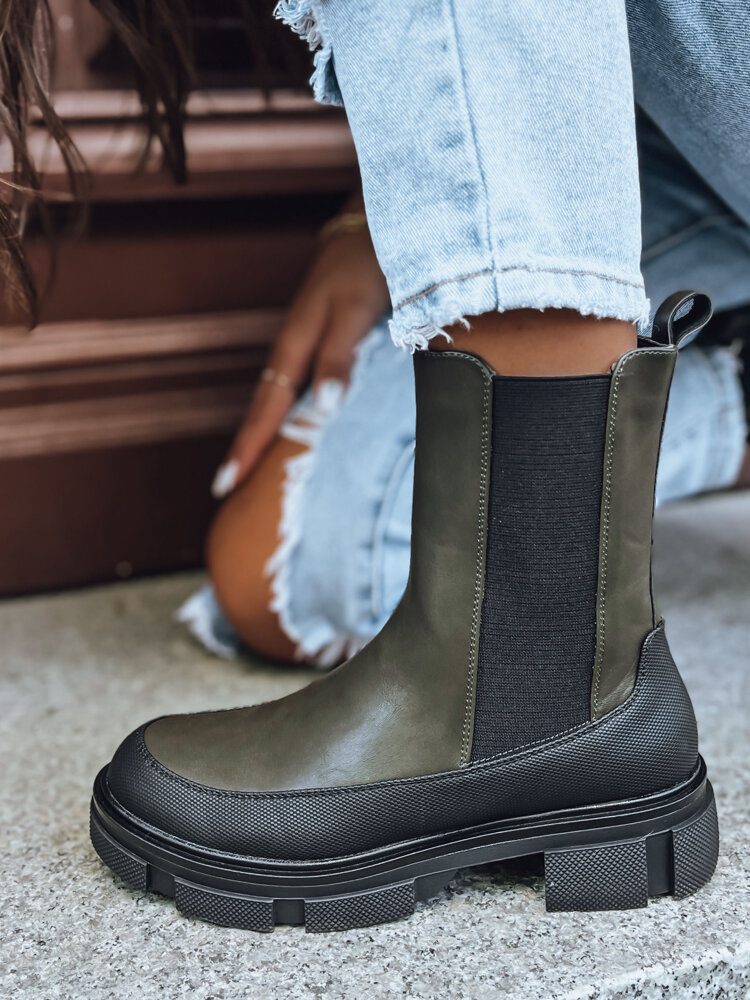 Botki damskie FROSTFALL zielone Dstreet