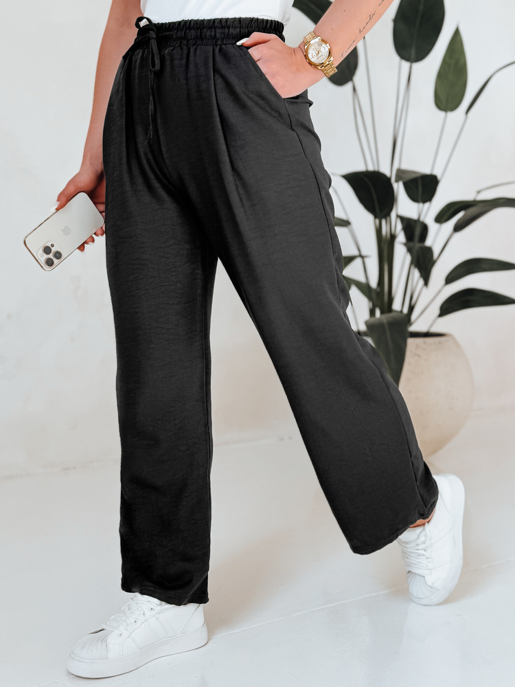Spodnie damskie wide leg MILLIVIO czarne Dstreet