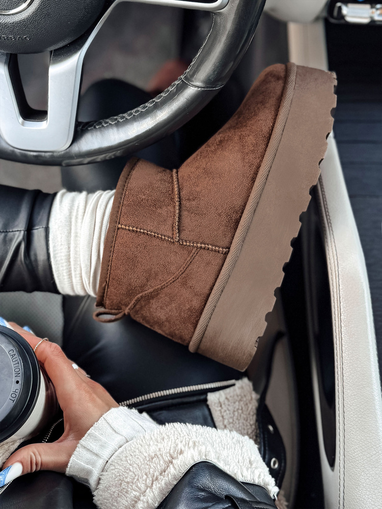 Ghete de zăpadă maro pentru femei ALPIKA