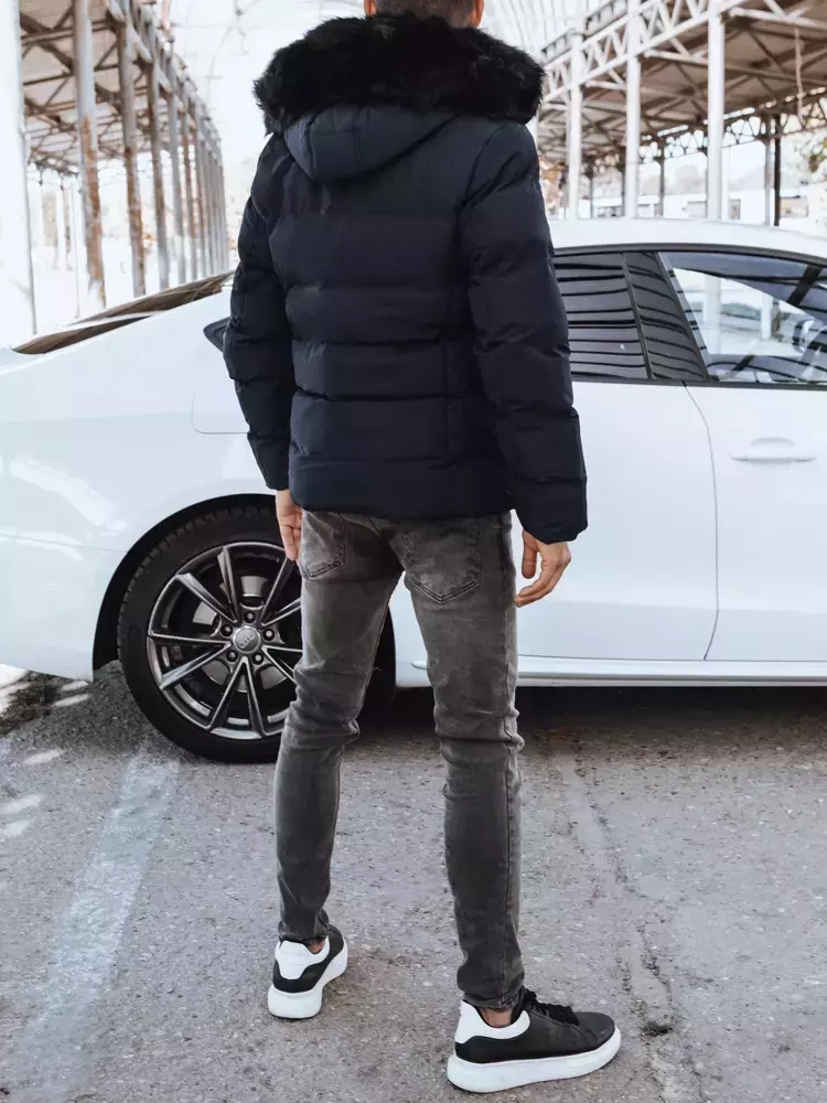 Kurtka męska zimowa pikowana granatowa Dstreet