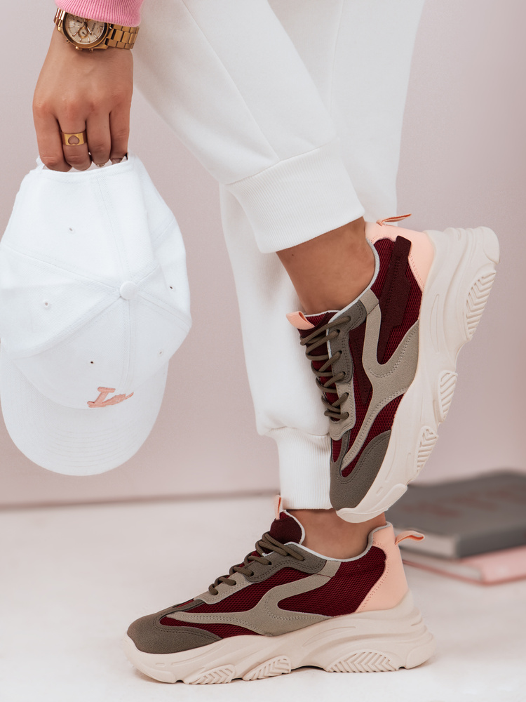 Teniși vișini pentru femei pe platforma VISTALA