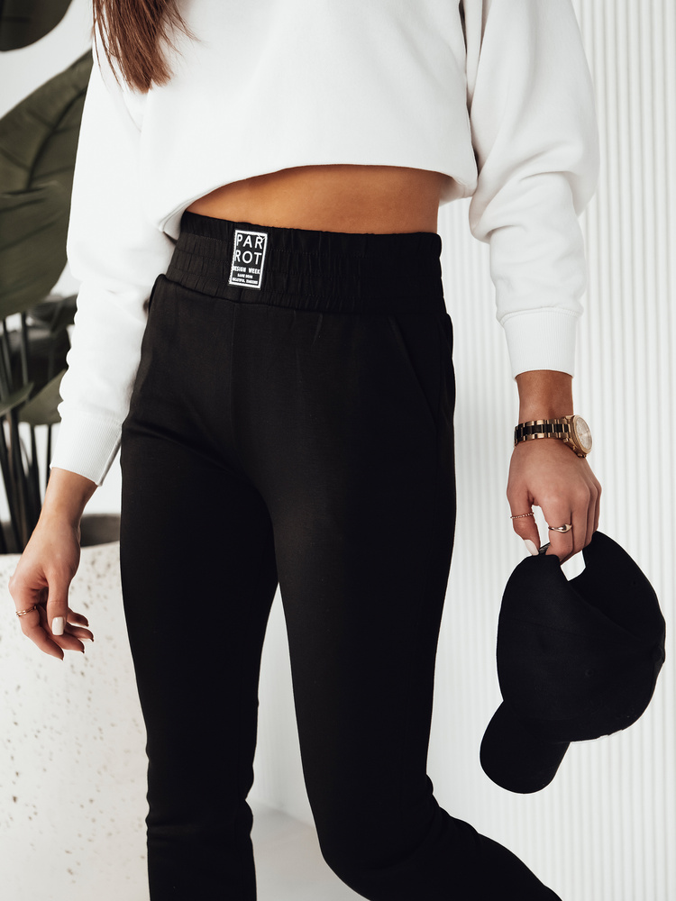 Spodnie damskie dresowe KAROT czarne Dstreet