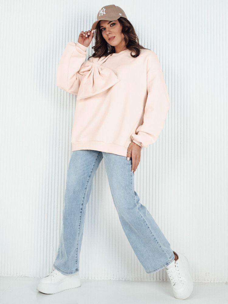 Bluza damska oversize BOWLOOP brzoskwiniowa Dstreet