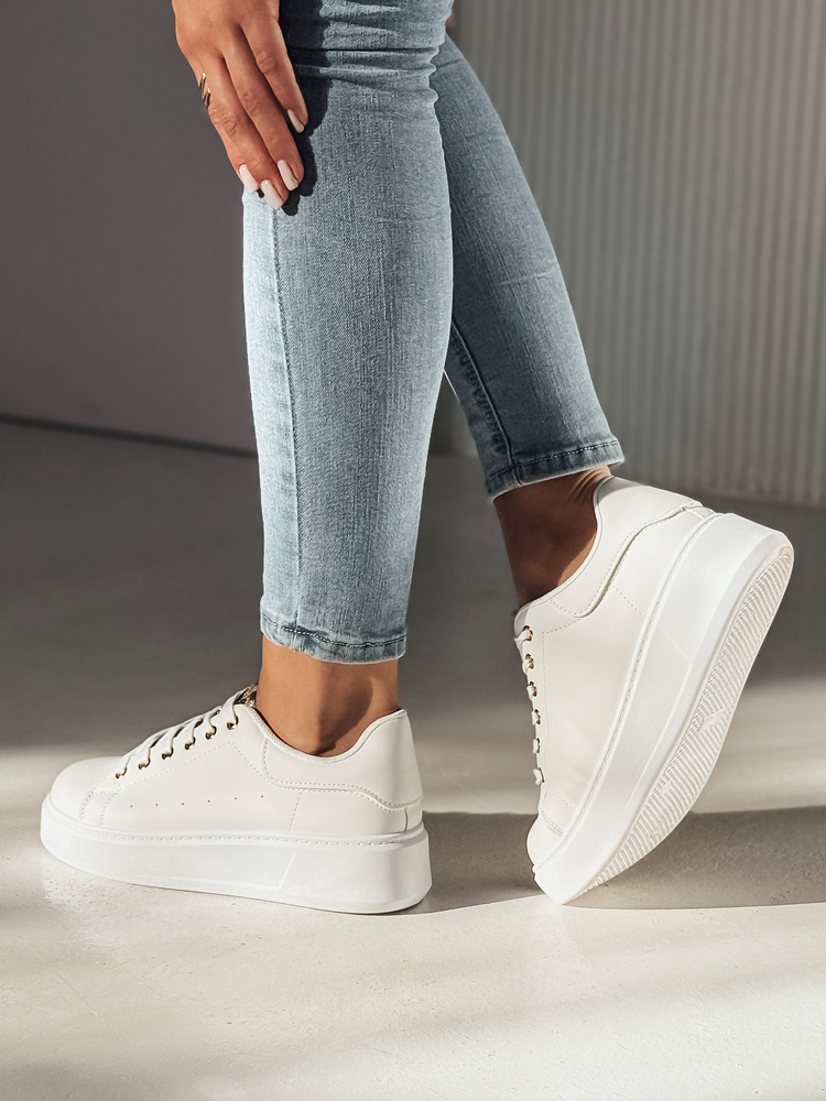 Teniși albi pentru femei UNISTEP