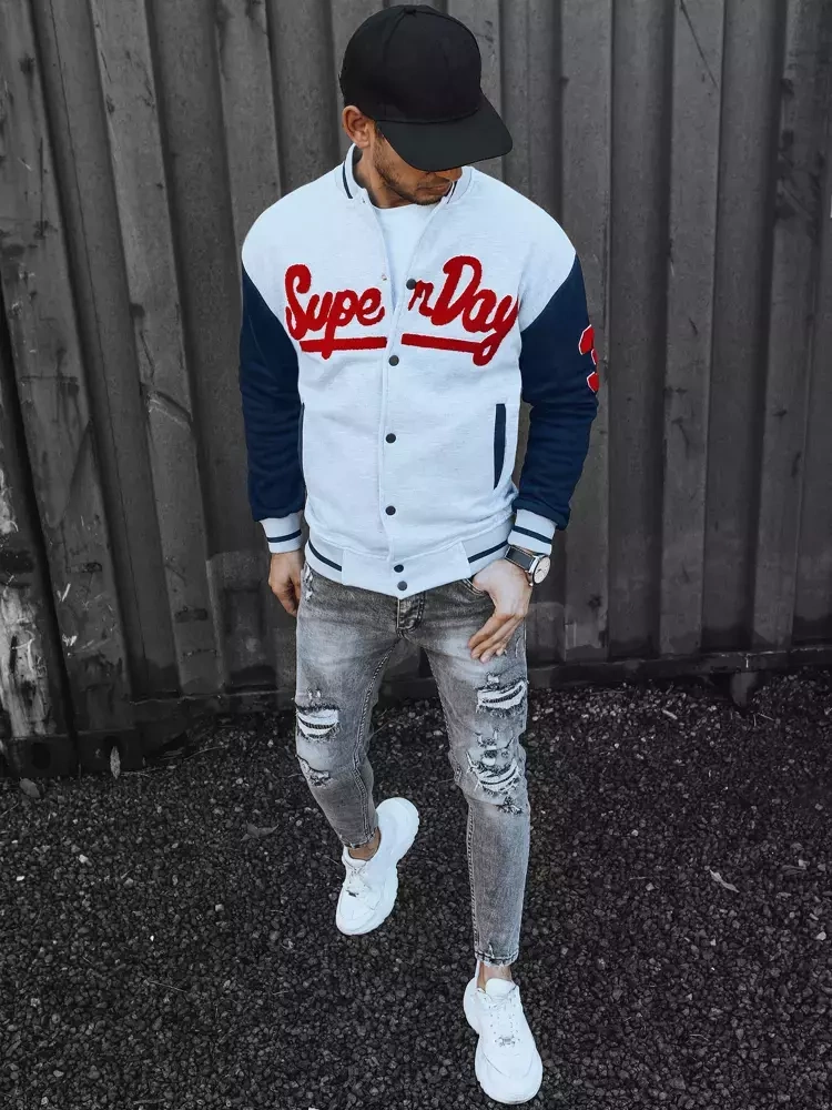Bluza męska rozpinana szara Dstreet