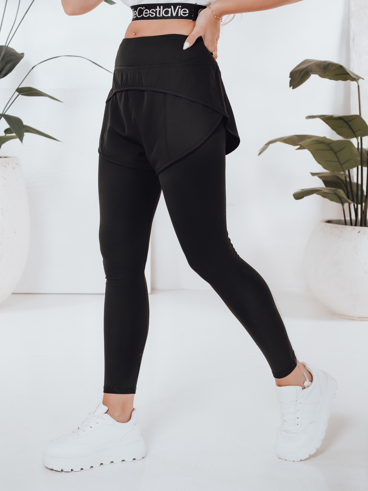 Damskie leginsy sportowe GIRLJUMP czarne Dstreet