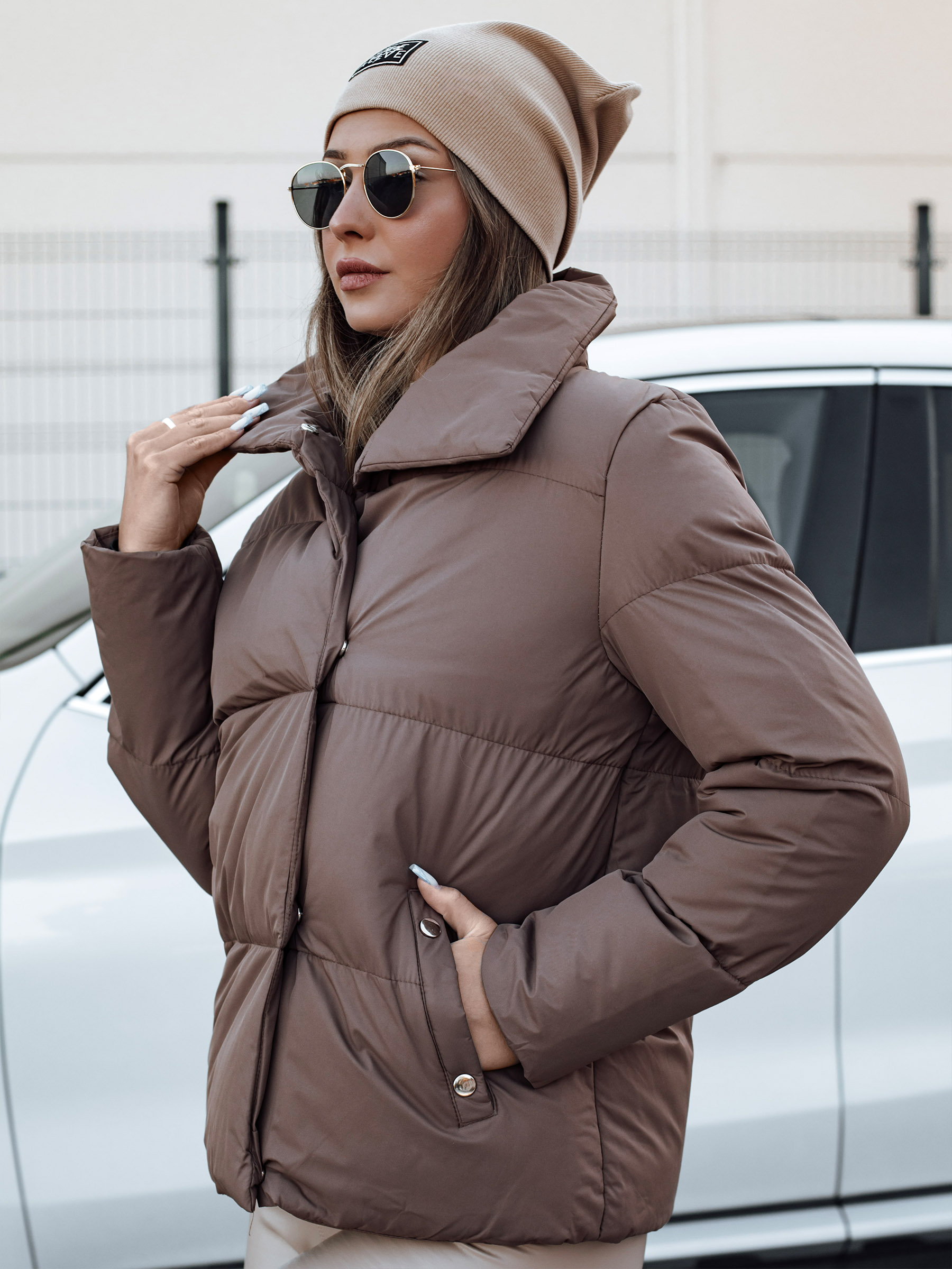 Women's Winter Quilted Jacket LARO Women's Camel Dstreet