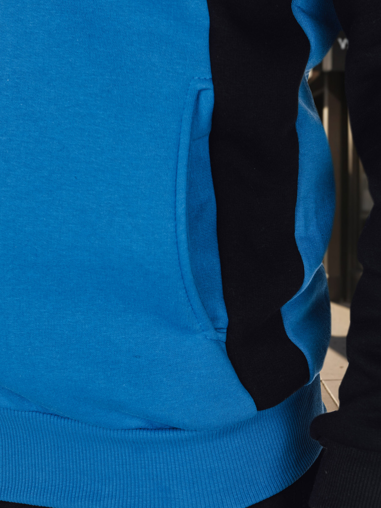 Bluza męska rozpinana za stójką niebieska Dstreet