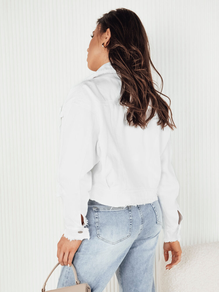 Kurtka damska jeansowa LUISE biała Dstreet