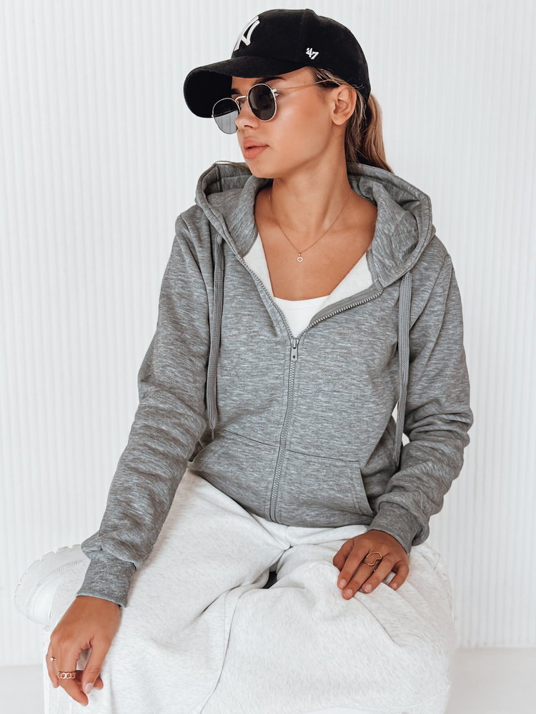 DStreet Bluza damska rozpinana z kapturem antracytowa