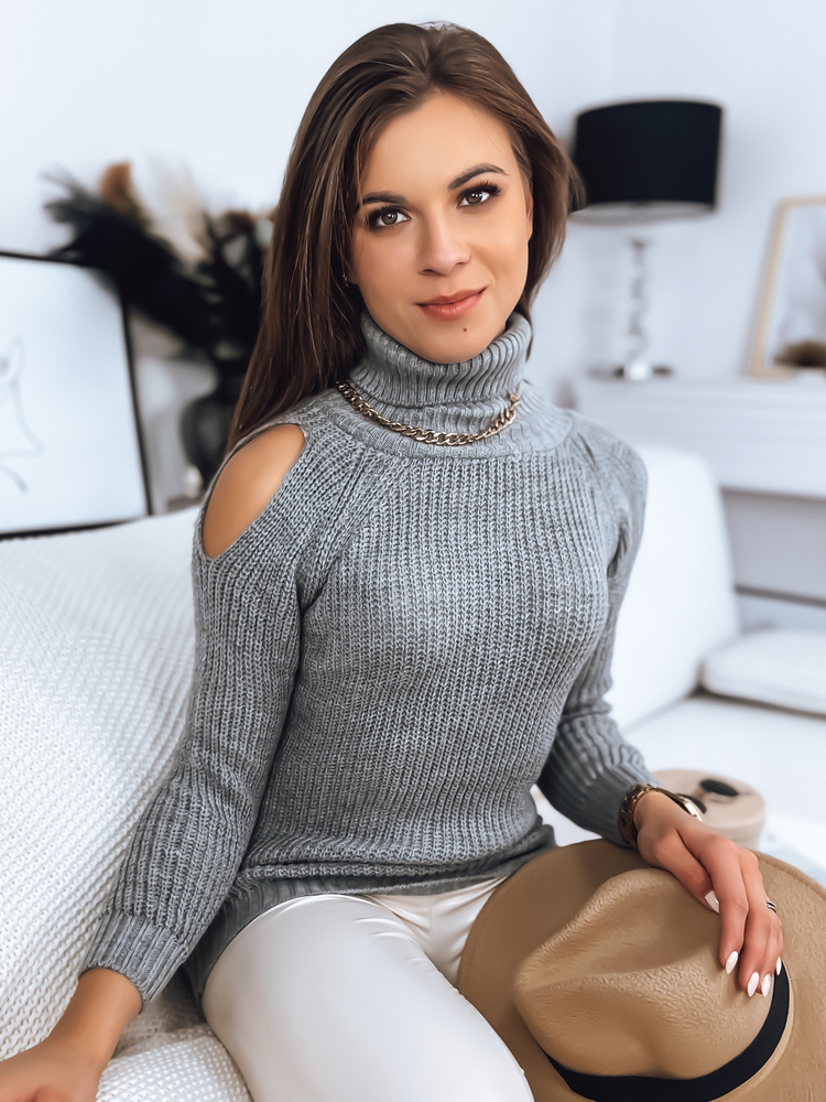 Sweter damski ARIEL jasnoszary Dstreet