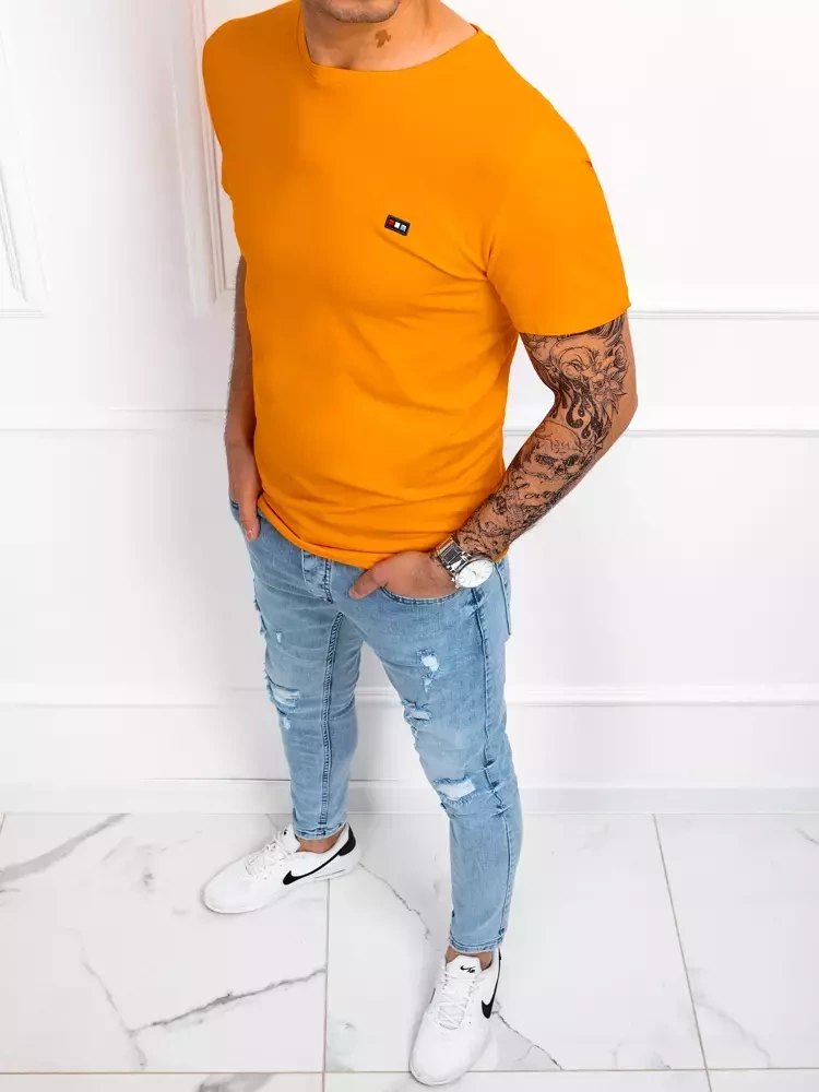 T-shirt męski pomarańczowy Dstreet