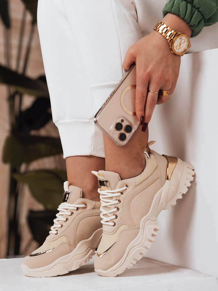 Teniși bej pentru femei LIZZE