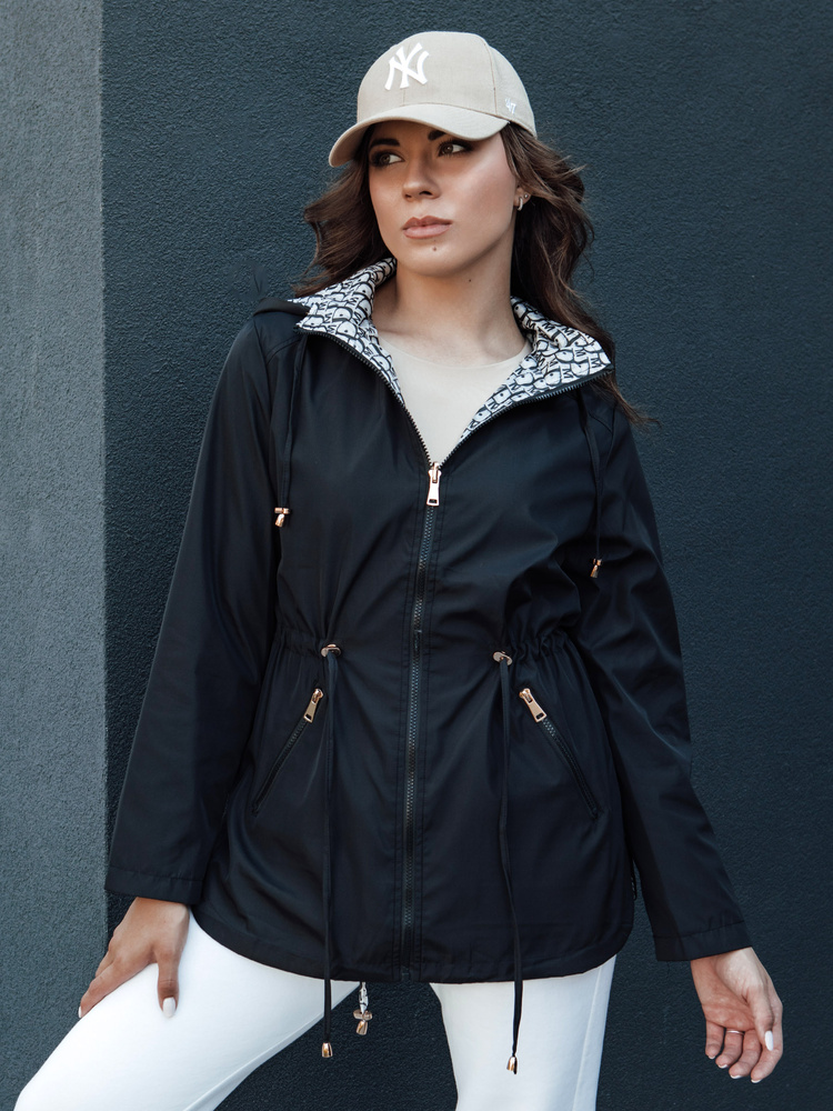 Parka BEGET neagră pentru femei