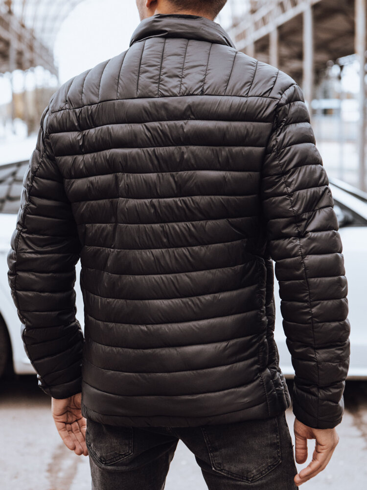 Kurtka męska przejściowa pikowana czarna Dstreet