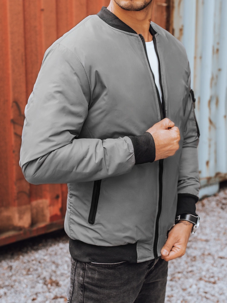 Kurtka męska bomber jacket grafitowa Dstreet