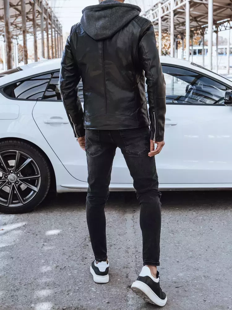 Kurtka męska skórzana czarna Dstreet