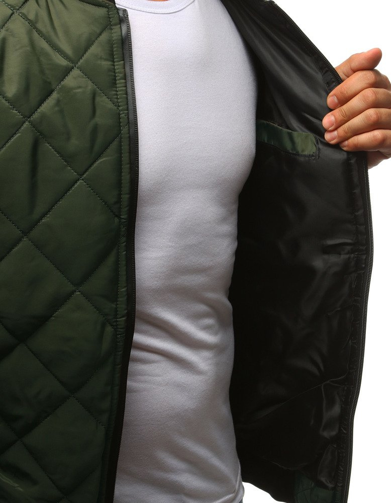 DStreet Kurtka męska pikowana bomber jacket zielona