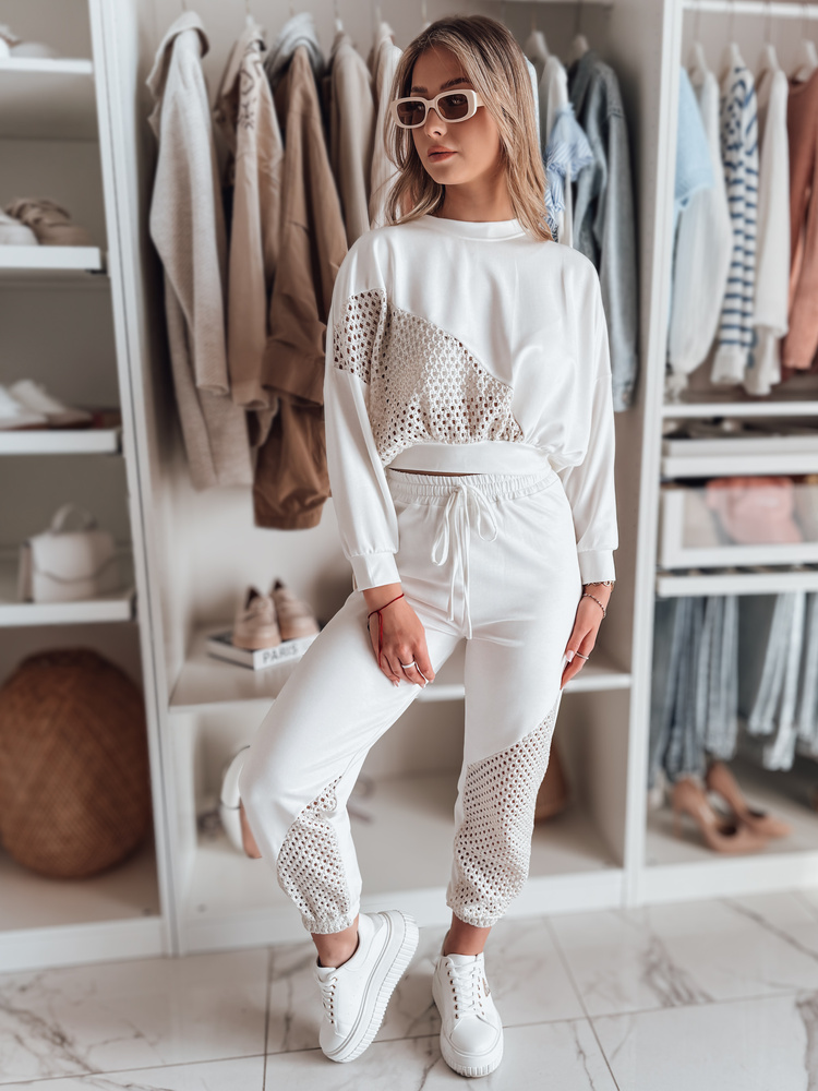 Hanorac supradimensionat pentru femei ELEGRA ecru