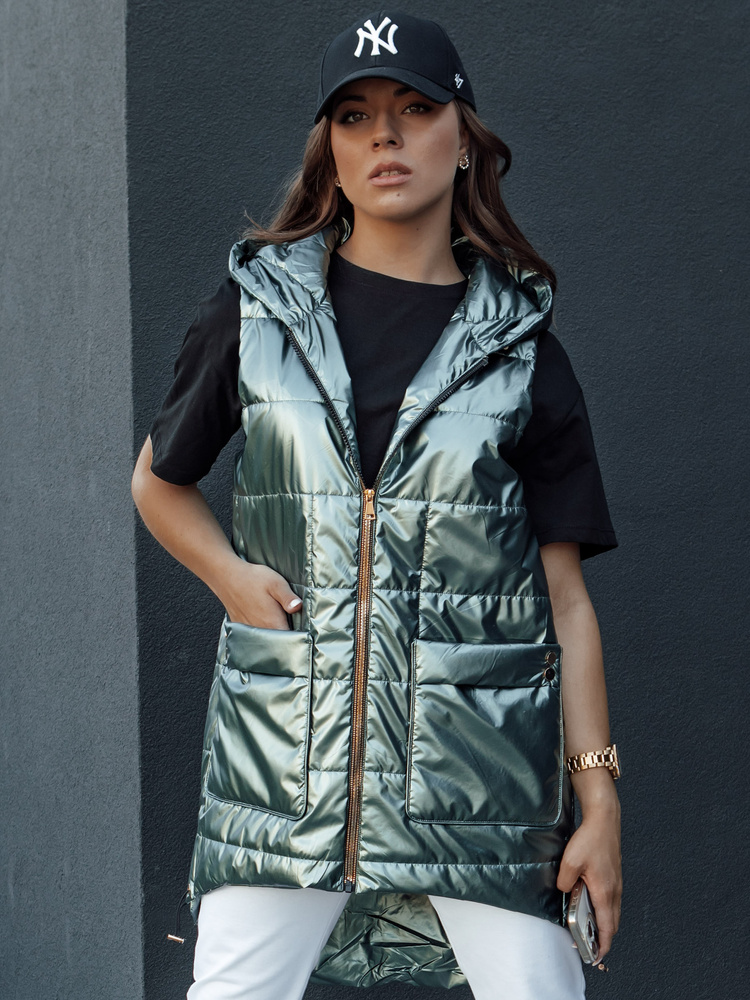 Vestă matlasată pentru femei JESS verde