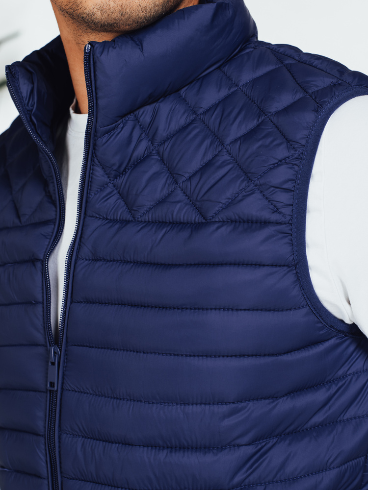 Kamizelka męska pikowana granatowa Dstreet