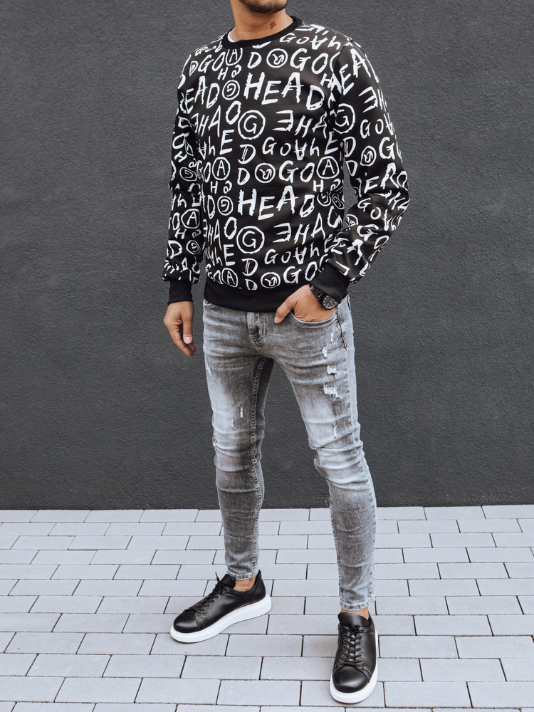 Bluza męska bez kaptura czarna Dstreet