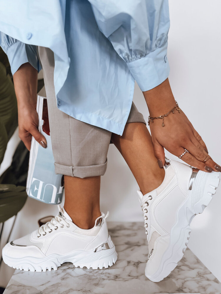 Sneakersy damskie LIZZE białe Dstreet