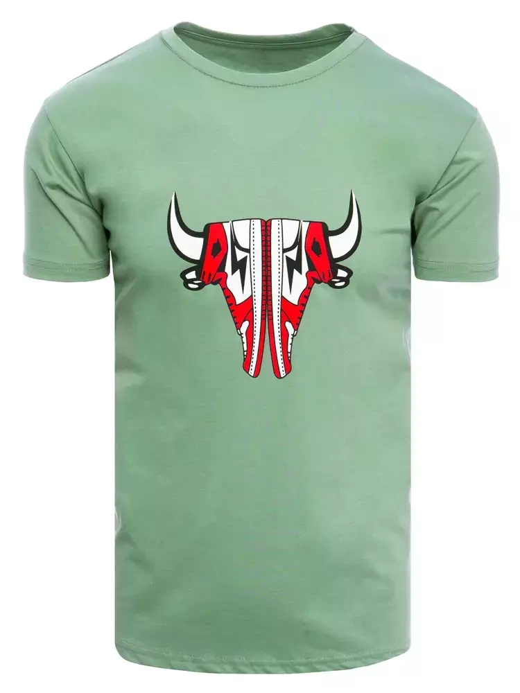 T-shirt męski jasnozielony Dstreet