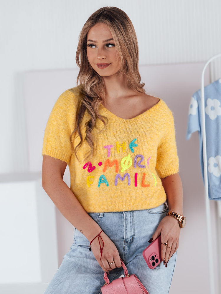 Sweter damski FATEL żółty Dstreet