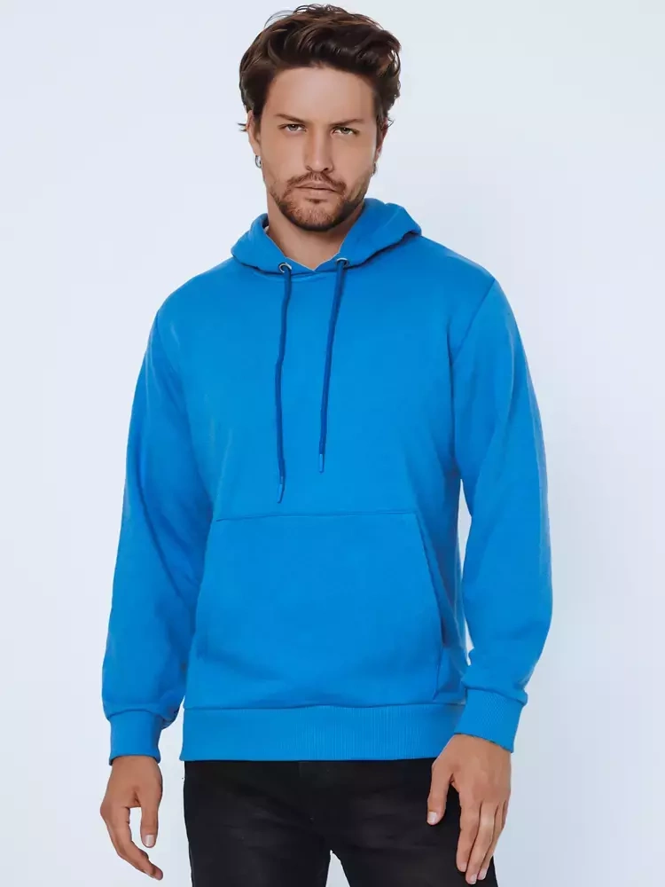 Bluza męska z kapturem niebieska Dstreet