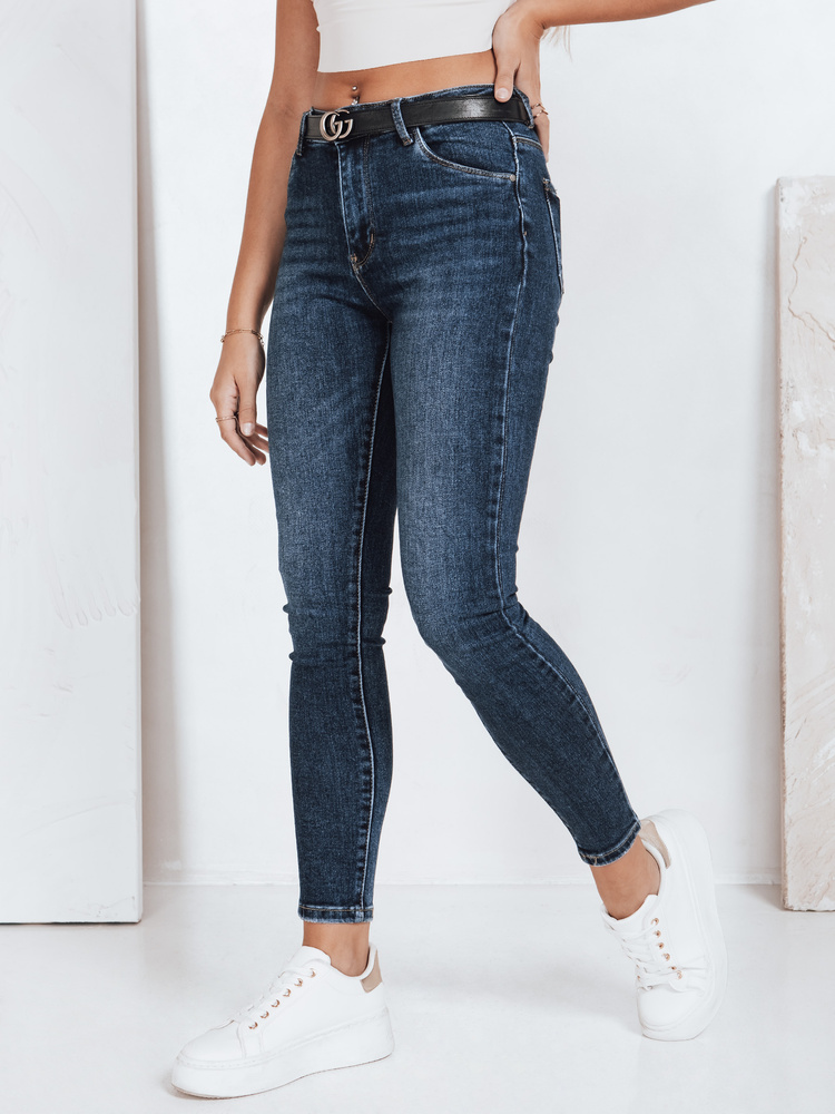 Blugi skinny albaștri pentru femei